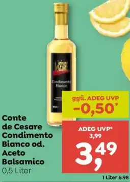 ADEG Conte de Cesare Condimento Bianco od. Aceto Balsamico Angebot
