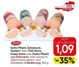 Eurospar TANN Extra-Pikant, Extrawurst, Gurkerl- oder Chili-Extra, Puten-Extra oder Puten-Pikant Angebot