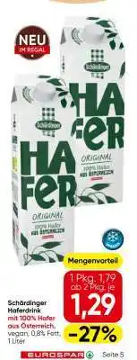 Eurospar Schärdinger Haferdrink Angebot