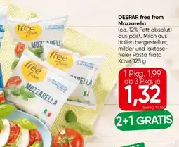 Eurospar DESPAR free from Mozzarella Angebot