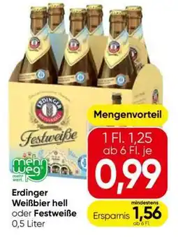 Eurospar Erdinger Weißbier hell oder Festweiße Angebot