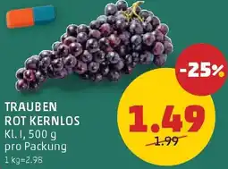 PENNY Trauben rot kernlos Angebot