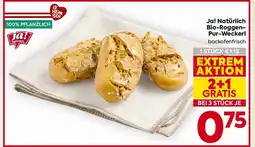 Billa Ja! Natürlich Bio-Roggen Pur-Weckerl Angebot