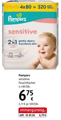 dm Pampers sensitive Feuchttücher Angebot