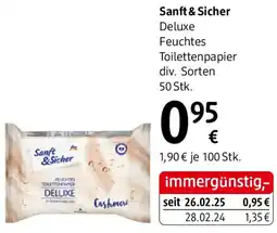 dm Sanft & Sicher Deluxe Feuchtes Toilettenpapier Angebot