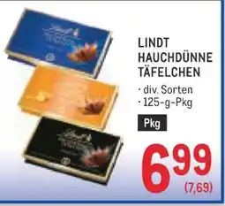 Metro LINDT HAUCHDÜNNE TÄFELCHEN Angebot