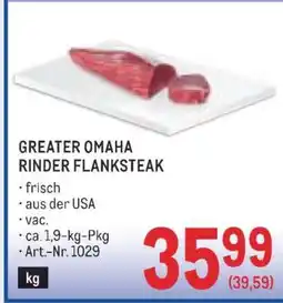 Metro Greater Omaha Rinder Flanksteak Angebot