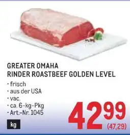 Metro Greater Omaha Rinder Roastbeef Golden Level Angebot
