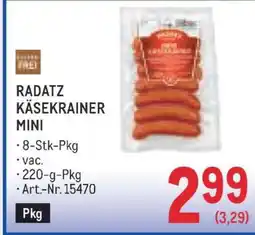 Metro Radatz Käsekrainer Mini Angebot