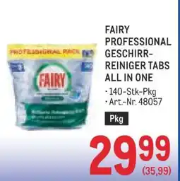 Metro FAIRY PROFESSIONAL GESCHIRR-REINIGER TABS ALL IN ONE Angebot