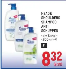 Metro HEAD& SHOULDERS SHAMPOO ANTI SCHUPPEN Angebot