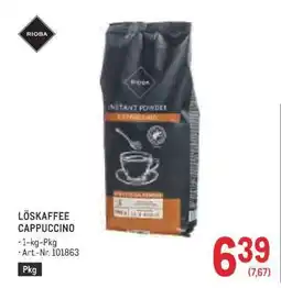 Metro LÖSKAFFEE CAPPUCCINO Angebot