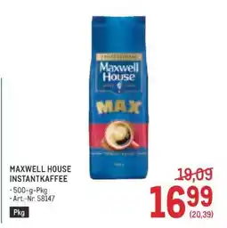 Metro MAXWELL HOUSE INSTANTKAFFEE Angebot