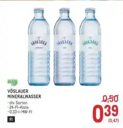 Metro Vöslauer Mineralwasser Angebot