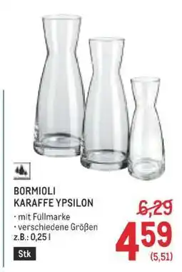 Metro BORMIOLI KARAFFE YPSILON Angebot