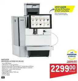 Metro Bartscher Kaffeevollautomat KV1 Deluxe Angebot