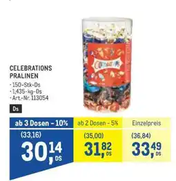 Metro CELEBRATIONS PRALINEN Angebot