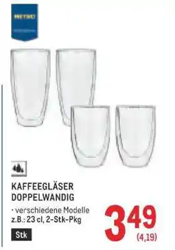 Metro KAFFEEGLÄSER DOPPELWANDIG Angebot