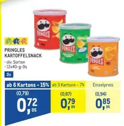 Metro PRINGLES KARTOFFELSNACK Angebot
