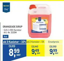 Metro ORANGEADE SIRUP Angebot