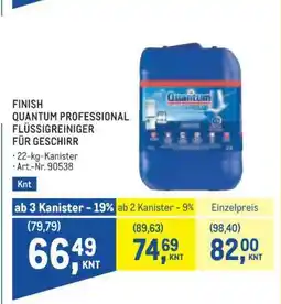 Metro FINISH QUANTUM PROFESSIONAL FLÜSSIGREINIGER FÜR GESCHIRR Angebot