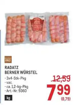 Metro Radatz Berner-Würstel Angebot
