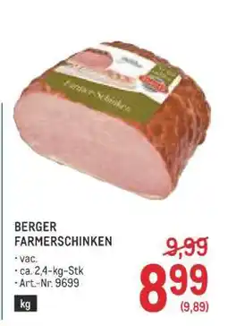 Metro Berger Farmerschinken Angebot