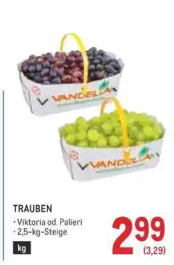 Metro TRAUBEN Angebot