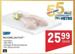 Metro MSC KABELJAU FILET Angebot