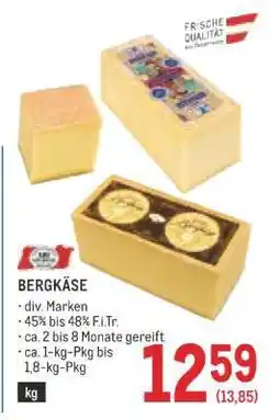 Metro Bergkäse Angebot