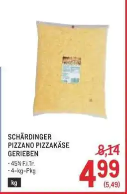 Metro SCHÄRDINGER PIZZANO PIZZAKÄSE GERIEBEN Angebot