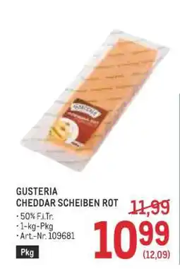 Metro GUSTERIA CHEDDAR SCHEIBEN ROT Angebot