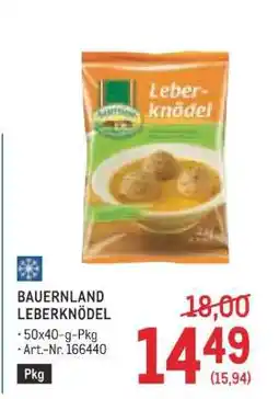 Metro BAUERNLAND LEBERKNÖDEL Angebot