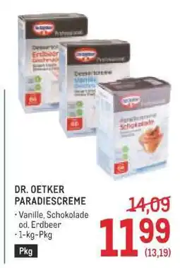 Metro Dr. Oetker Paradiescreme Angebot