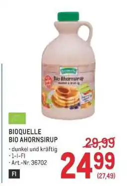 Metro BIOQUELLE BIO AHORNSIRUP Angebot