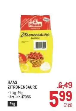 Metro Haas Zitronensäure Angebot