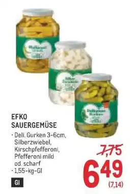 Metro EFKO SAUERGEMÜSE Angebot