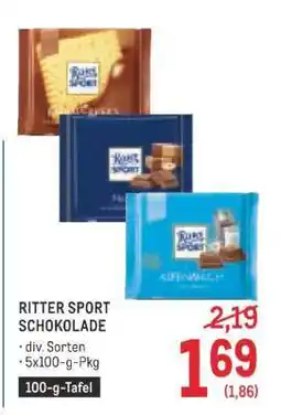 Metro Ritter Sport Schokolade Angebot