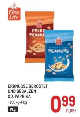 Metro Erdnüsse geröstet und gesalzen od. Paprika Angebot