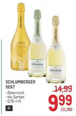 Metro Schlumberger Sekt Angebot
