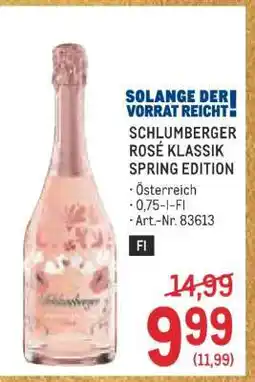Metro SCHLUMBERGER ROSÉ KLASSIK SPRING EDITION Angebot