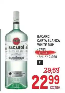 Metro Bacardi Carta Blanca White Rum Angebot