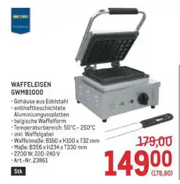 Metro WAFFELEISEN GWMB1000 Angebot