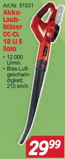 Zgonc Akku-Laubbläser GC-CL 18 Li E Solo Angebot