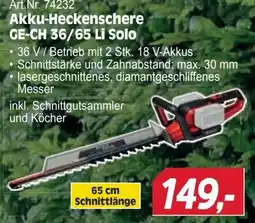Zgonc Akku-Heckenschere GE-CH 36/65 Li Solo Angebot