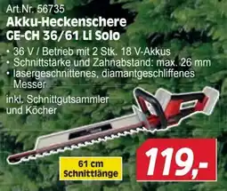 Zgonc Akku-Heckenschere GE-CH 36/61 Li Solo Angebot