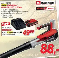 Zgonc Einhell Akku-Laubbläser GP-LB 18/200 Li E Solo Angebot