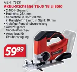Zgonc Akku-Stichsäge TE-JS 18 Li Solo Angebot