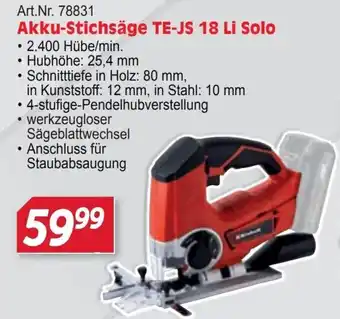 Zgonc Akku-Stichsäge TE-JS 18 Li Solo Angebot