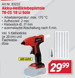 Zgonc Akku-Heißklebepistole TE-CG 18 Li Solo Angebot